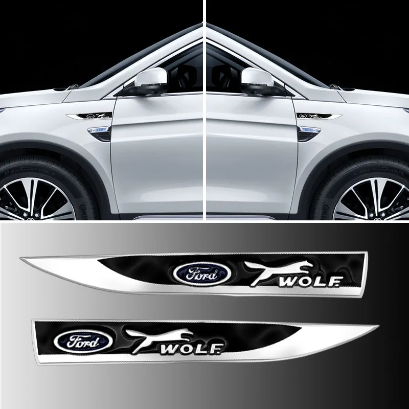 

2Pc Car Side Body Metal Labeling Auto Blade Sticker Cars Styling for Ford Mk2 Mk3 Mk4 Mk5 Mk7 Fiesta FOCUS 2 3 4 5 Ranger Fusion