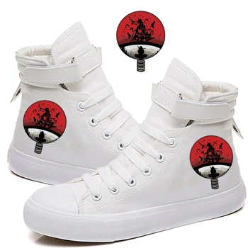 

Anime Naruto Uchiha Itachi Printed Sneakers Hightop Casual Canvas Shoes