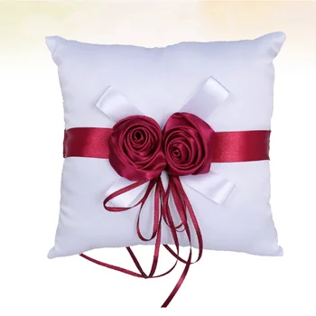 

1pc Ring Pillow Elegant Ornament Ring Cushion Party Decor Pillow for Engagement Ceremony Wedding