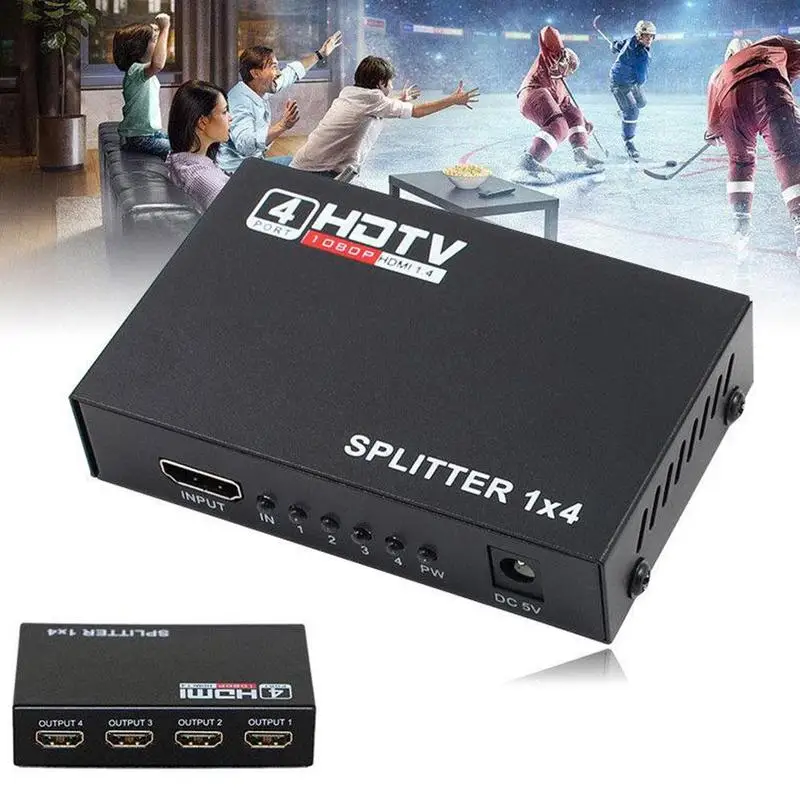 4K сплиттер UHD 3D HD HDMI сплиттер 1X4 HDMI сплиттер порт переключатель повторитель DVD PS3 1080p 1X4 усилитель для HDT Z4N5
