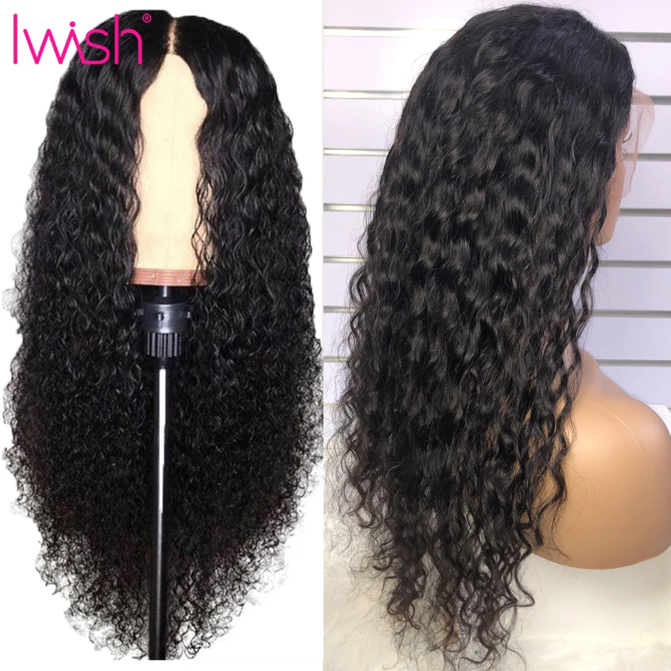 4x4 Lace Human Hair Wigs Brazilian Hair Wig Water Wave Lace Closure Wig Lace Wig Human Hair 30inch Pre Plucked Hairline (1)