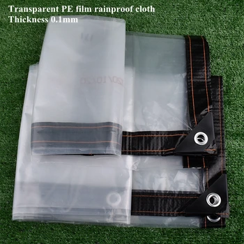 0.1mm Plastic PE Film Transparent Rainproof Cloth Tarpaulin Garden Balcony Greenhouse Succulent Plant Keep Warm Waterproof Cloth 1