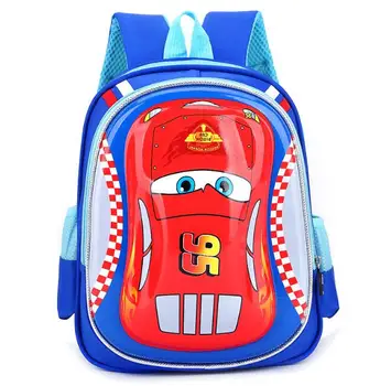 

Disney 3D 5-7 Year Old School Bags Boys New Semester Waterproof Car Backpacks Child Book bag Kids Shoulder Bag Satchel Knapsack