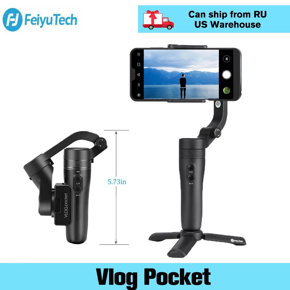 Feiyutech Vlog Карманный складной карданный 3 осевой стабилизатор для телефона iPhone Huawei