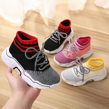 

MWY Fashion kids Sneakers Soft Bottom Non Slip Casual Girls Shoes Boys Shoes Socks Walking Footwear Children Shoes Chaussure