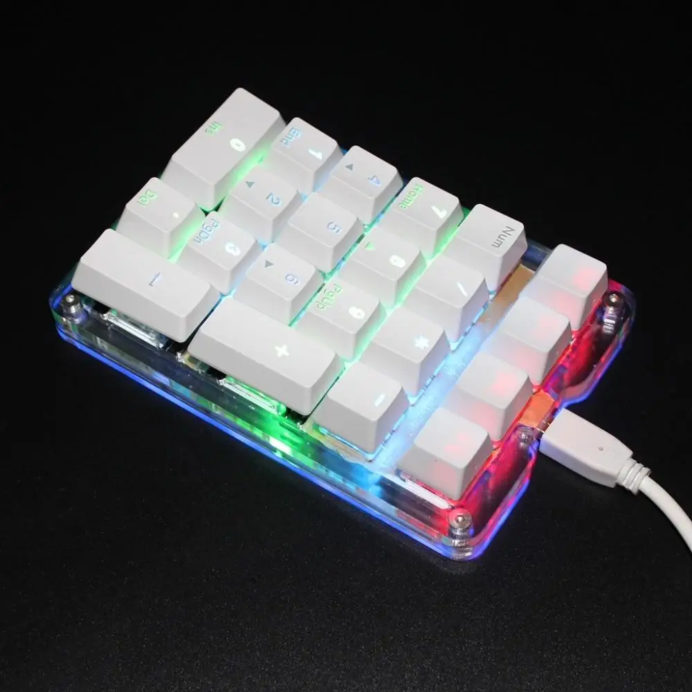 Non Hotswap Numpad Rgb Full Programável Teclado Mecânico Marco Função Qmk Via 21 23 24 Key
