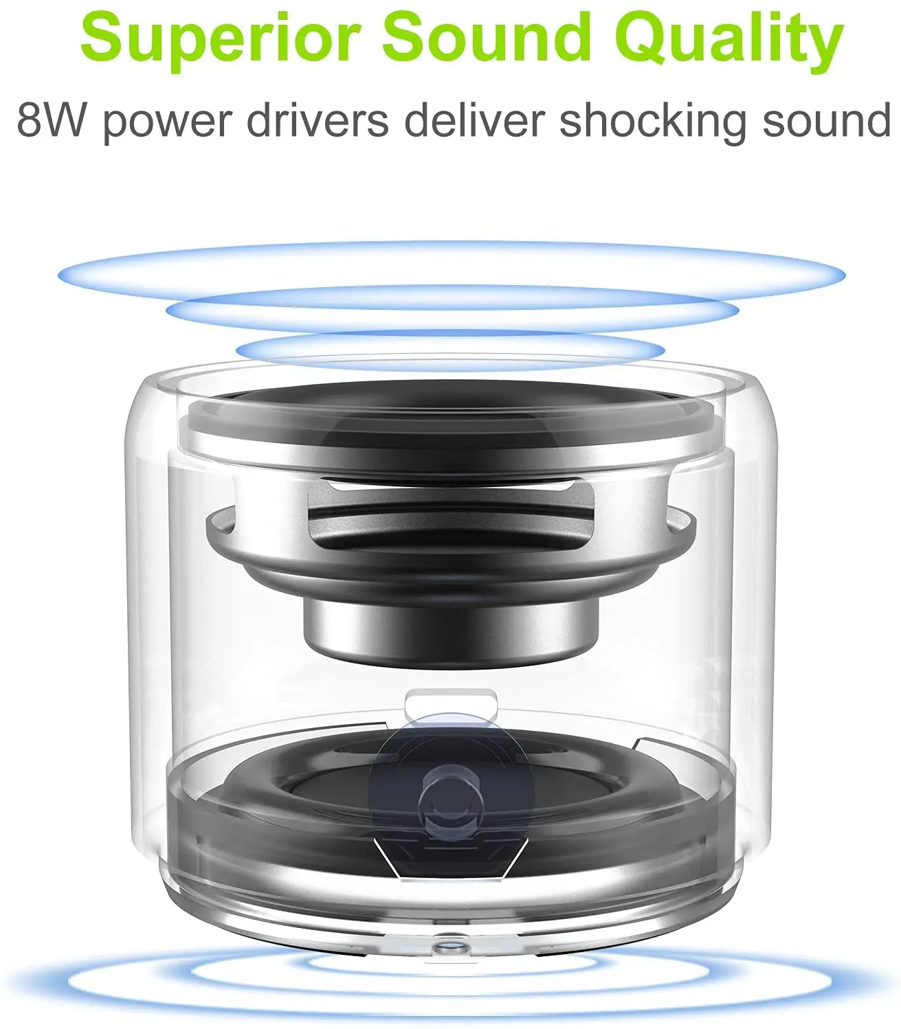 EWA-A106Max Alto-falantes Bluetooth, Graves Extra Profundos, Volume
