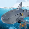 RC Submarine Shark New 2.4G Remote Control Electric Shark Rechargeable Water Children's Electric Toy Gift Remote Control Boat 1