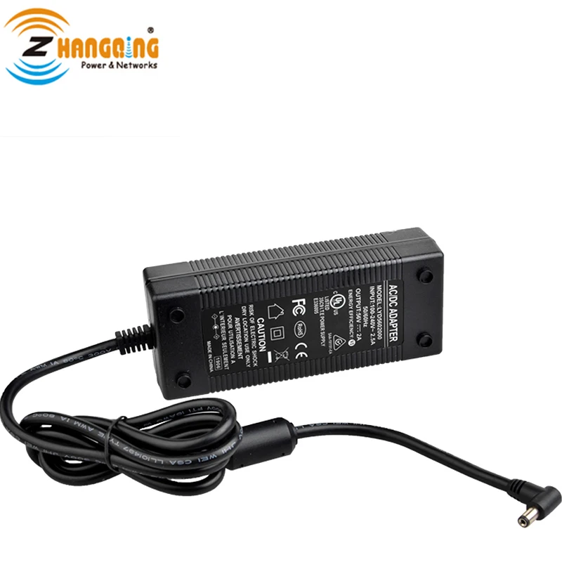 Питание 56в 120W для PoE Инжектор PoE коммутатор или Другое устройств с Мощность шнур. UL, FCC, GS и т. Д. Утвержденный адаптер питания