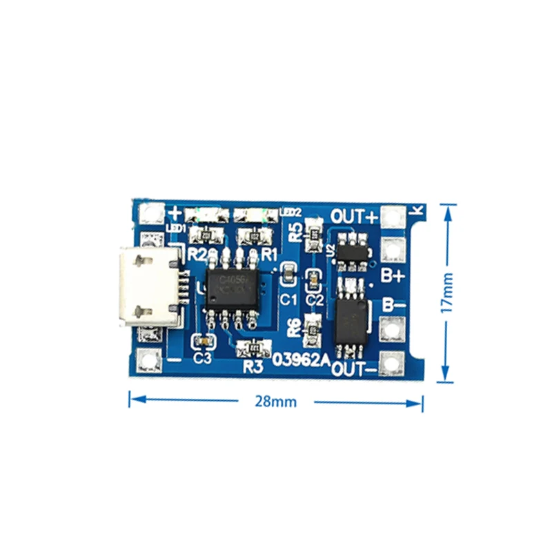 Type-c/Micro USB 5V 1A 18650 TP4056 модуль зарядного устройства литиевой батареи зарядная плата с защитой двойные функции 1A li-ion - Цвет: 18650 MICRO