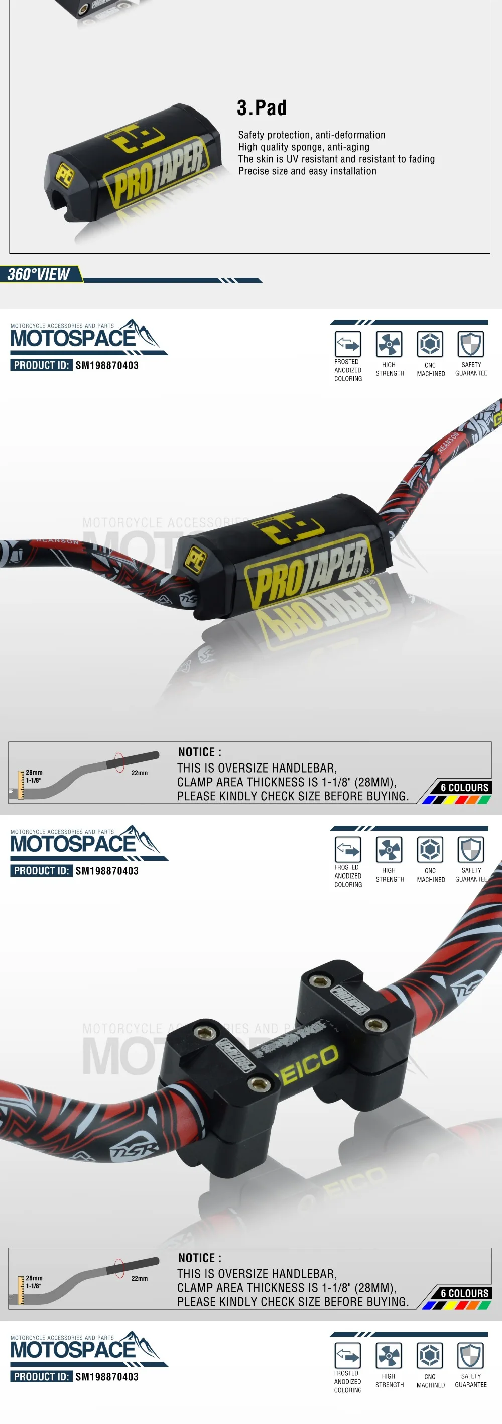 Руль для Pro Taper Pack Bar 1-1/" Phantasy ручка бар колодки ручки Pit Pro Гонки Грязь велосипед ямы мотоцикл с адаптер cnc