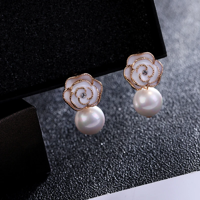 Новые трендовые жемчужные 5 сережек для женщин, Роскошные жемчужные сережки с бантом, ювелирные изделия в подарок