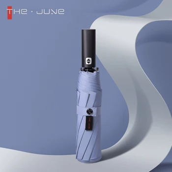 

Automatic Umbrella 3 Folding Simple High Quality Blue Business Umbrella Windproof Outdoor Luxury Travel Man Umbrella New MM60YS
