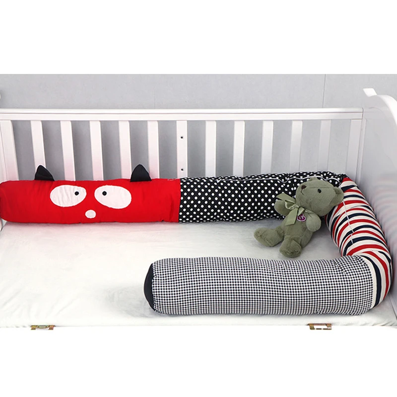 AAG Nordic Baby Bed Bumper Cotton Cartoon Newborn Sleeping Bed Protector Infant Sides in Crib Baby Bassinet Bumper Room Decor