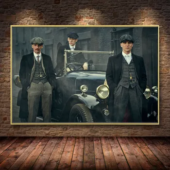 

Popular British Criminal Gangster TV Series Peaky Blinders Painting On Canvas Posters And Prints Cuadros For Living Room