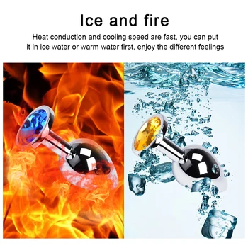 Sex Vibrator Metal Anal Toys For Women Adult Sex Products Men Butt Plug Stainles Steel Anal Plug Sex-toy Anal DildoToys 8 Color 4