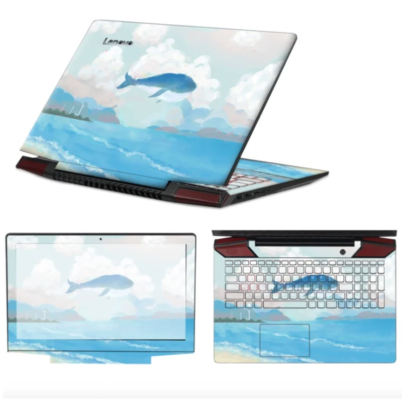003 Прекрасный три стороны ноутбук кожи ноутбука Наклейка Крышка для Dell/lenovo/MacBook/acer/hp/Asus/Alienware/настроить стикер - Цвет: 003