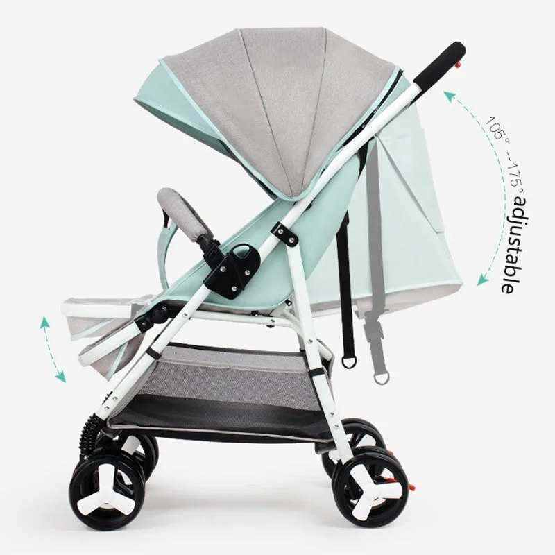 5.5 KG Multifunctional Mini Lightweight Folding Baby Stroller ,Four Wheels Stroller, (NO TAX )(Shipping From EU or CN  )