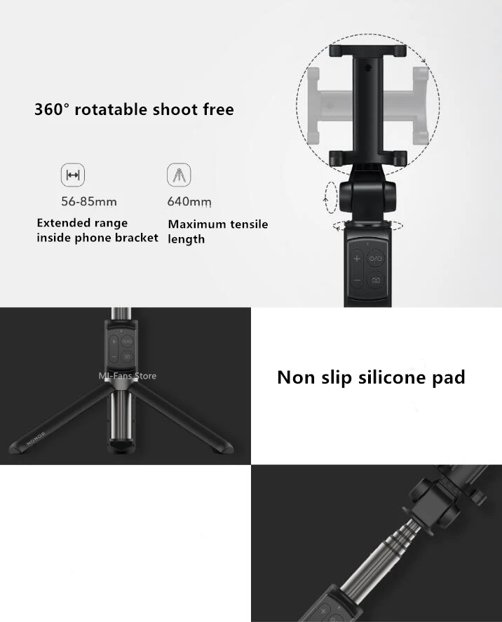 Original Huawei Honor AF15Pro Bluetooth Selfie Stick Tripod Portable Wireless Control Monopod Handheld for iOSXiaomi Phone (1)