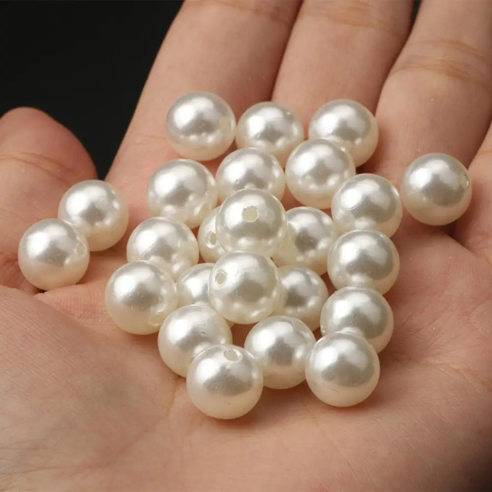 Elegant Beige and White Imitation Pearl Beads