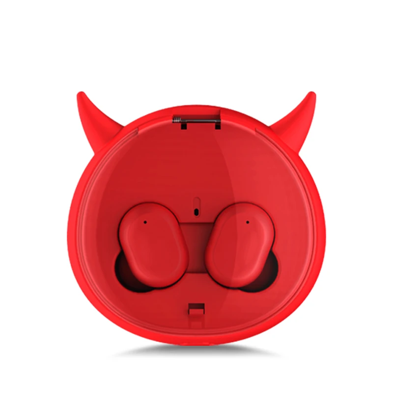 TWS 5,0 беспроводные Bluetooth наушники HiFi стерео гарнитура наушники-вкладыши спортивные громкой связи Наушники игровые Вкладные наушники для телефона Xiaomi huawei - Цвет: Red