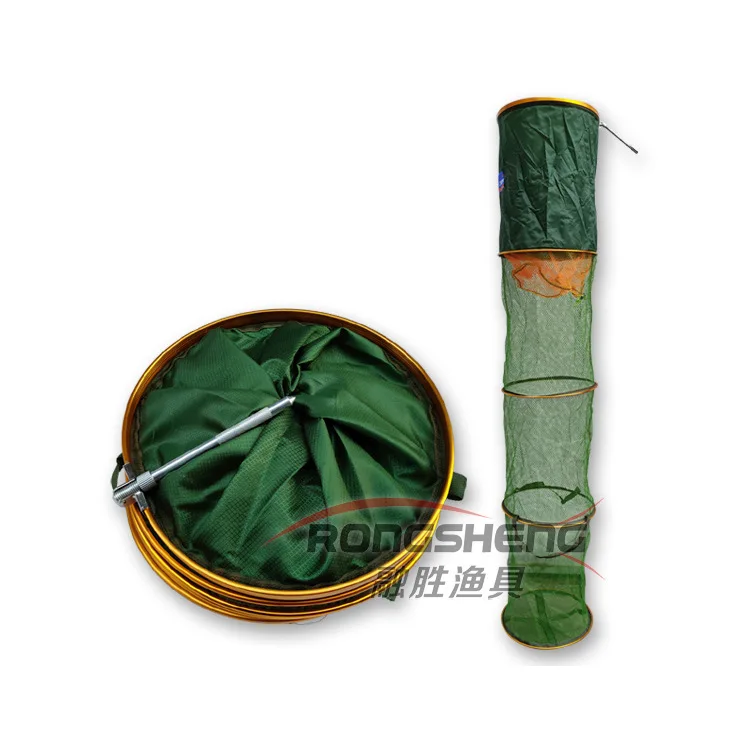 Portátil de Secagem Anel de Alumínio Alta Qualidade Dobrável Rápida Borda Pesca Net Peixe Cola Camarão Gaiola 2 High Quality Esporte e Lazer