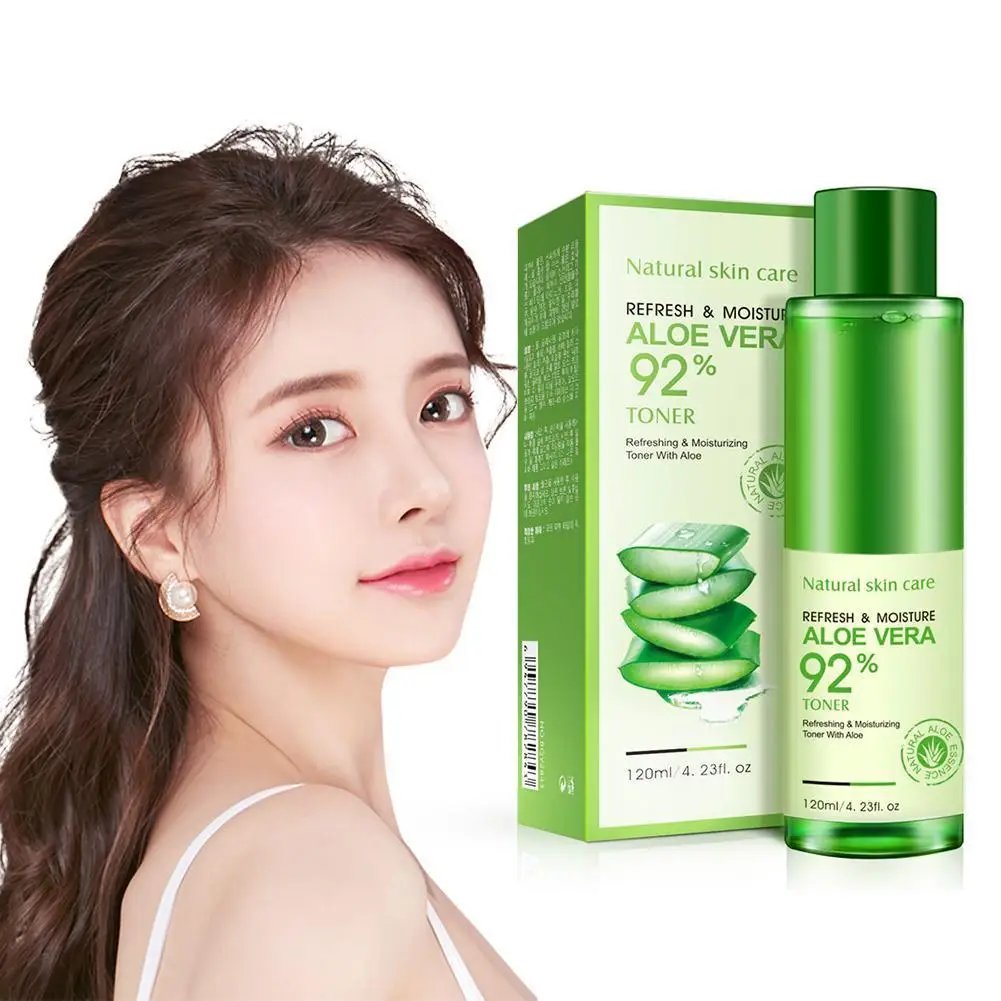 120ml Hydrating Moisturizing Vitamin C Natural Face Aloe Vera Skin Care Pore Lighten Korean Toner Gel VC R7H2 |