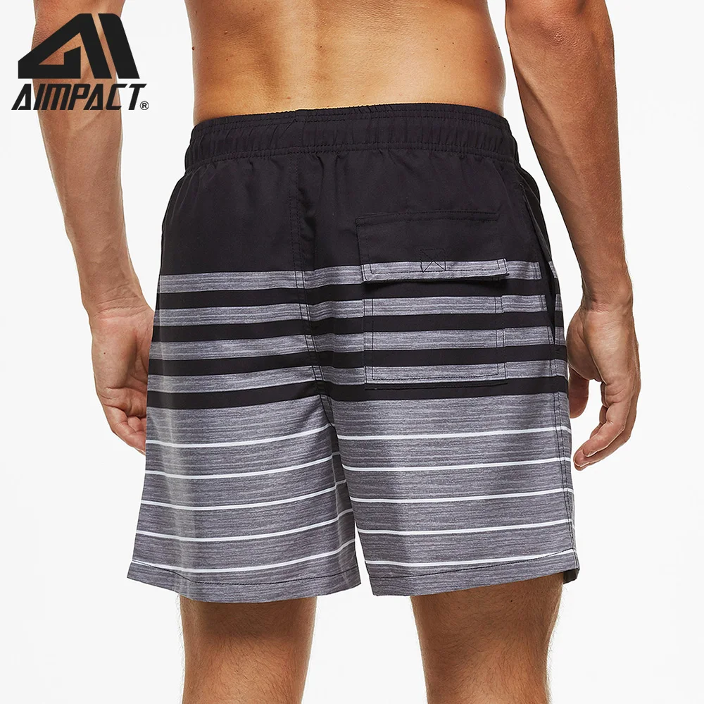 de secagem rápida calções masculinos listrado beachwear