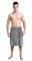Sinland Wholesale Microfiber Men's Spa WrapS Towel Bath Towels With Snap Closure For Adults 24inx63in 1 Pack Hot Sale 1