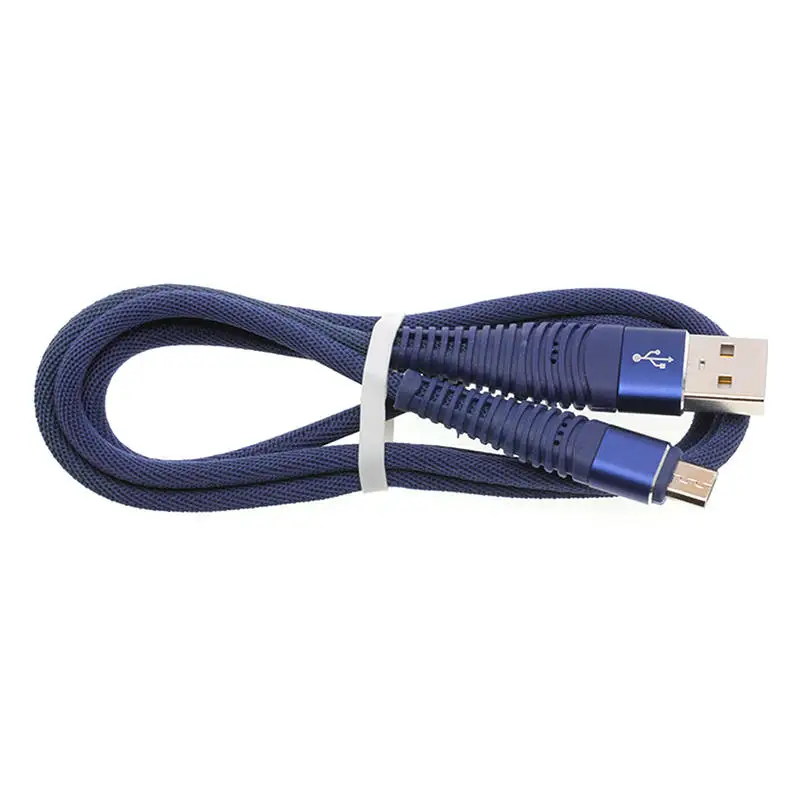 Кабель для зарядки Micro usb type C для Samsung Galaxy S8 зарядный кабель для передачи данных для huawei кабель для синхронизации данных кабель для быстрой зарядки Плетеный кабель - Цвет: for Type C Blue