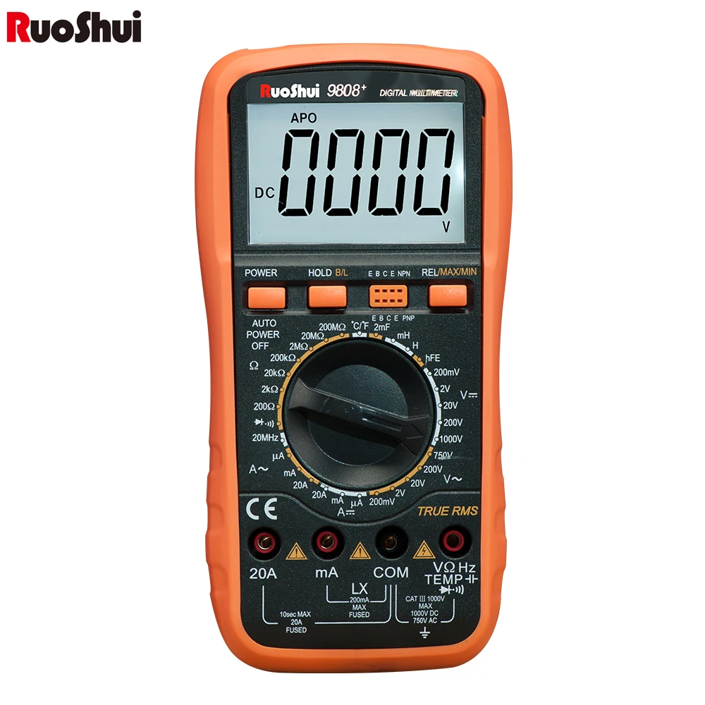 Goede Ruoshui Multimeter 9808 + Hoge Precisie Digitale 2000 Uf Capacimeter 10 Mhz Frequentie Temperatuur En Inductie Meten Met Lcr