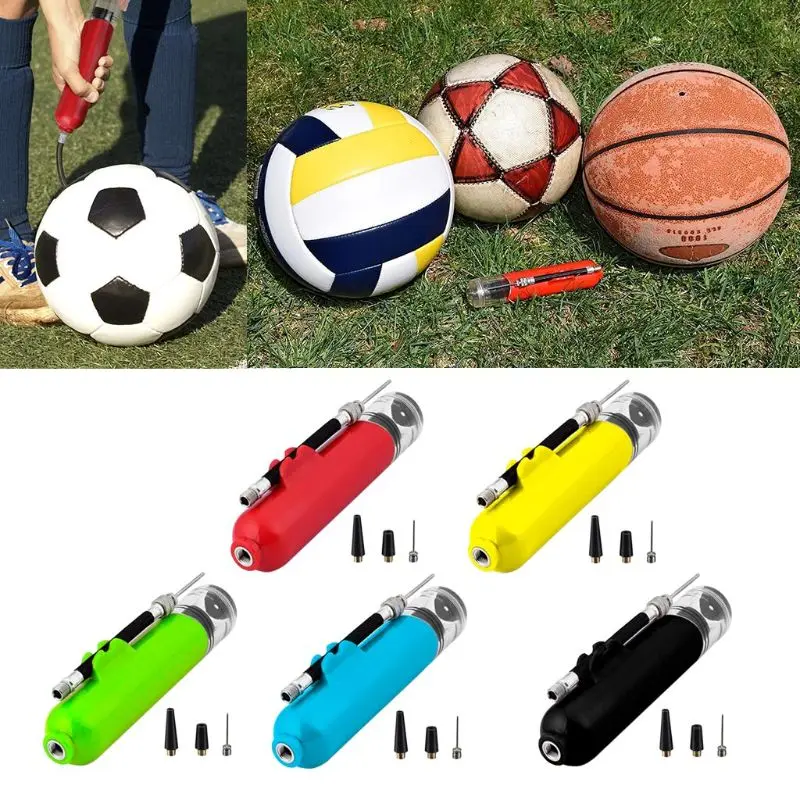 

Portable Mini Ball Pump Basketball Football Volleyball Inflator Pump Inflatable Needle Nozzle Accessories 27RD