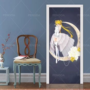 

DIY Renovation Mural Waterproof Anime Girl Wallpaper Print Decor Sticker Self Adhesive Bedroom Door Art Picture New Home Design
