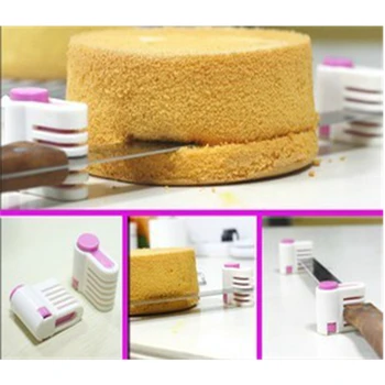 

Plastic 2PCS Kitchen DIY Cake Bread Cutter Leveler Slicer Cutting Fixator Tool 5 Layers Tools
