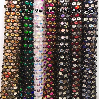 

3D Sequined Mesh Tulle French Net Lace Fabric 2019 Latest Design New Nigerian Embroidery Sequins Net Wedding Dress Lace Mateiral
