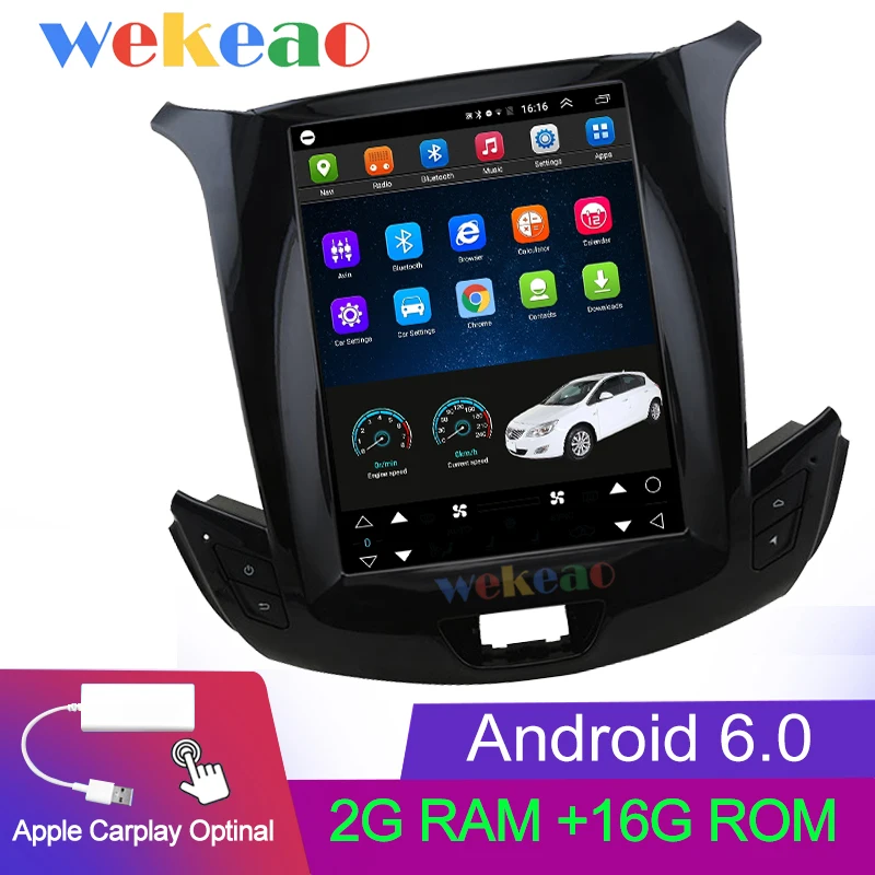 Автомобильный dvd-плеер Wekeao с вертикальным экраном Tesla style 10,4 ''Android 8,1, автомобильный gps-навигатор, Автомагнитола для Chevrolet Cruze+ 4G - Цвет: Android Car Radio