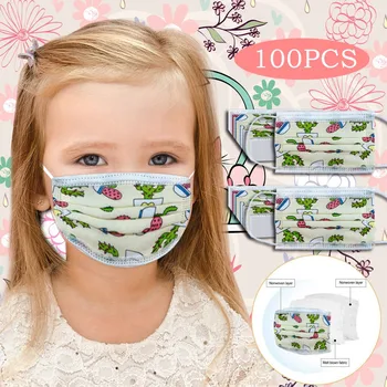 

100pcs New Disposable Cute Children Printing Pattern Mask Children Disposable Mask Health Care Fast Shipping Covers Mouths Mask