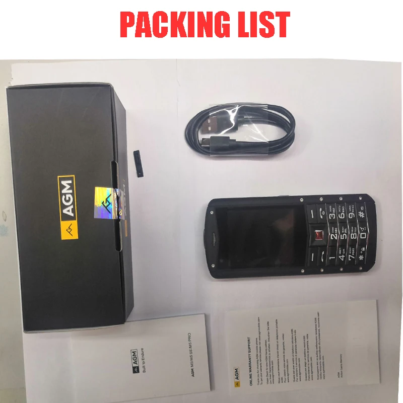  AGM M5 Qualcomm® MSM8909 4G Android based 2.8inch QVGA with touch screen IP68 certified rugged Supp