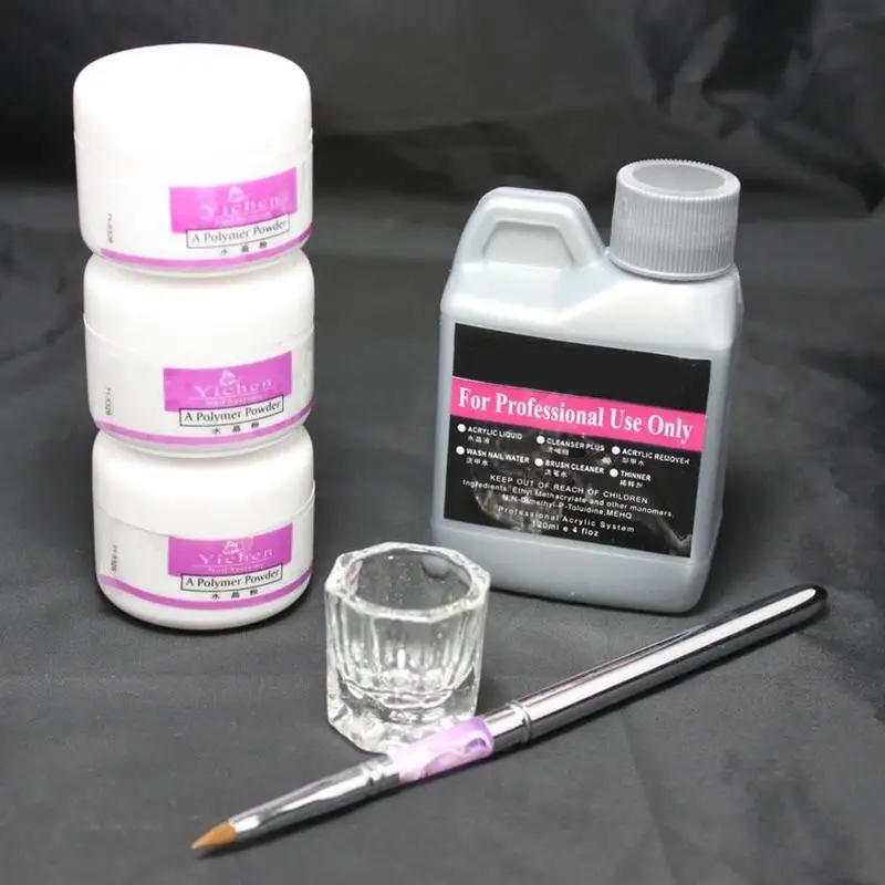 6 IN 1 Acrylic Nail Art Set Liquid Polymer Powder Tips Forms Manicure Tool W0N9