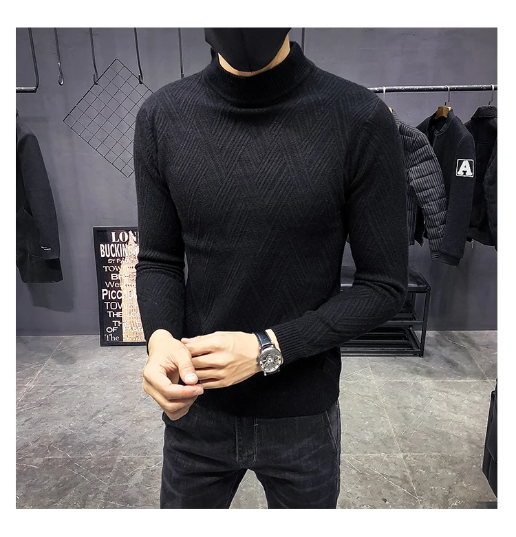 Casual Men's Sweater O-Neck Striped Slim Fit Knittwear Mens Sweaters Pullovers New Autumn Leisure Pullover Men Pull Homme M-3XL