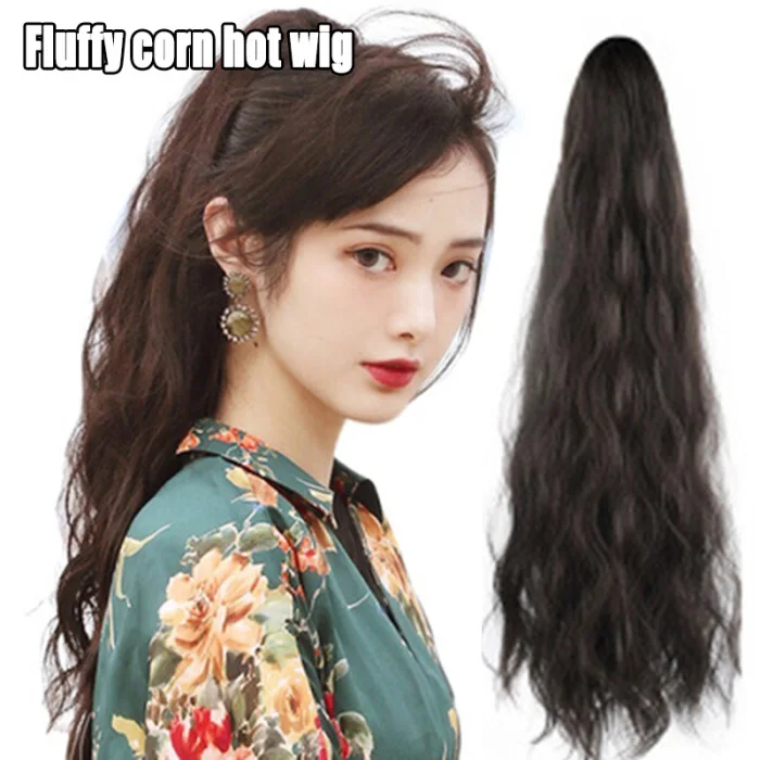 Женский парик с конским хвостом, длинные кудрявые пушистые волосы для наращивания волос