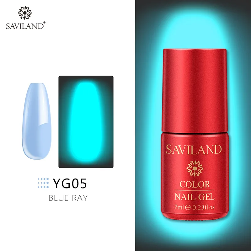 Saviland 7 мл УФ-гель ночной светится в темноте Гель-лак для ногтей светящийся лаковый лак Лаки замочить-Выключить светодиодный флуоресцентный лак - Цвет: 7ml YG05