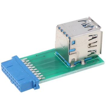 

Universal Motherboard 19 Pin Header To 2 Ports USB 3.0 Type A Female Port HUB Adapter PC Computer 1pc
