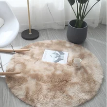 1 шт., мягкие шерстяные ковры из искусственного меха для гостиной, дивана, плюшевого ковра, покрывало для спальни, матрас, рождественские круглые ковры для двери, окна