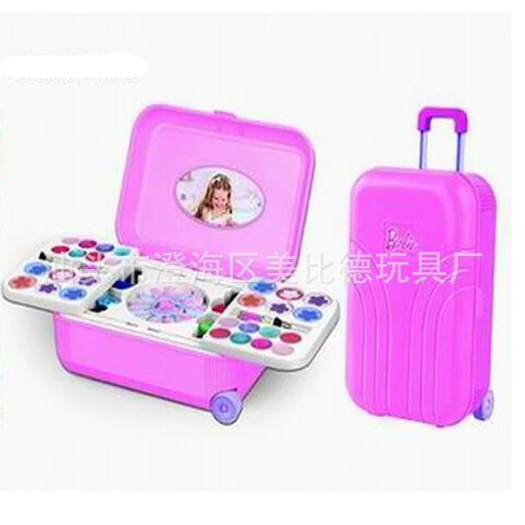 

Children's Cartoon Makeup Travel Lugguge Set Makeup Ball Performance Girl's Play House DIY Toy Hot Sales