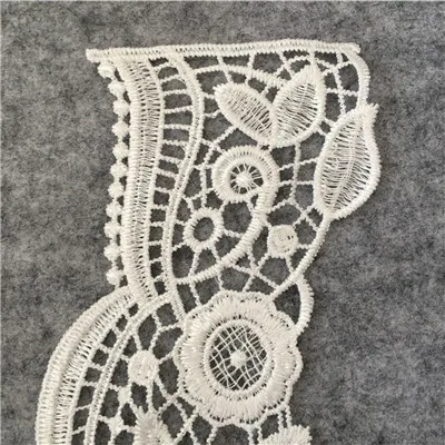 high quality white Embroidered Lace Collar Neckline Venise Applique Embroidery Sewing on Patches Sewing Lace Fabric Accessories