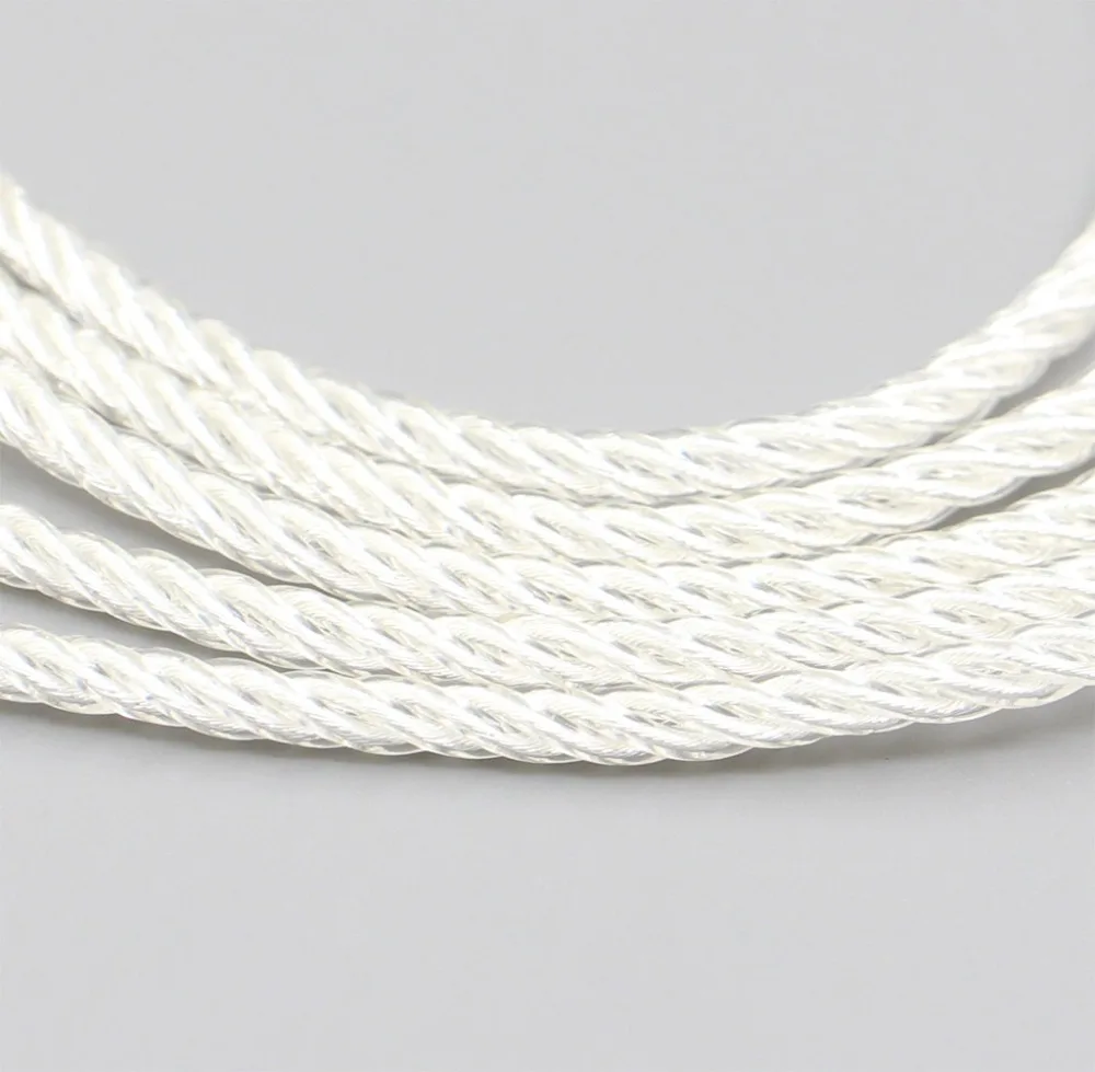 LN006512 1,25 м 4 ядра 99% чистые Серебристые наушники DIY пользовательский PU изоляционный слой кабель(не Telf