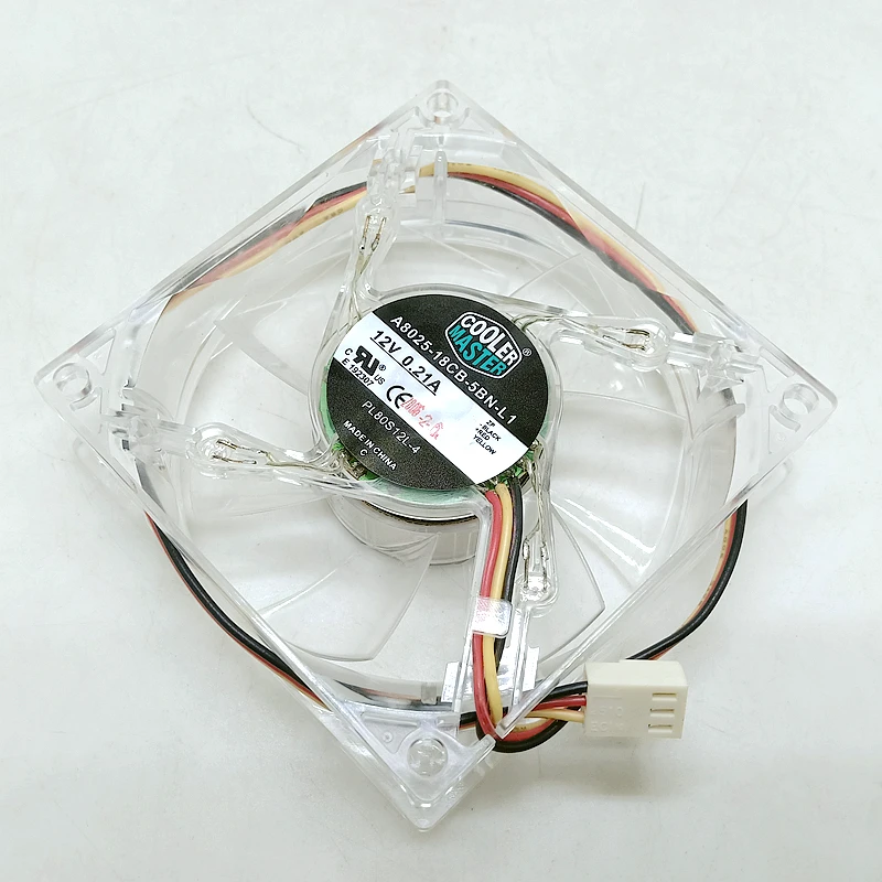 Ventilador Led com Multicolor e Azul Ventilador da Caixa do Computador 3pin Conector 4d 8025 80 mm 80x80x25 mm Novo - Imagem 2