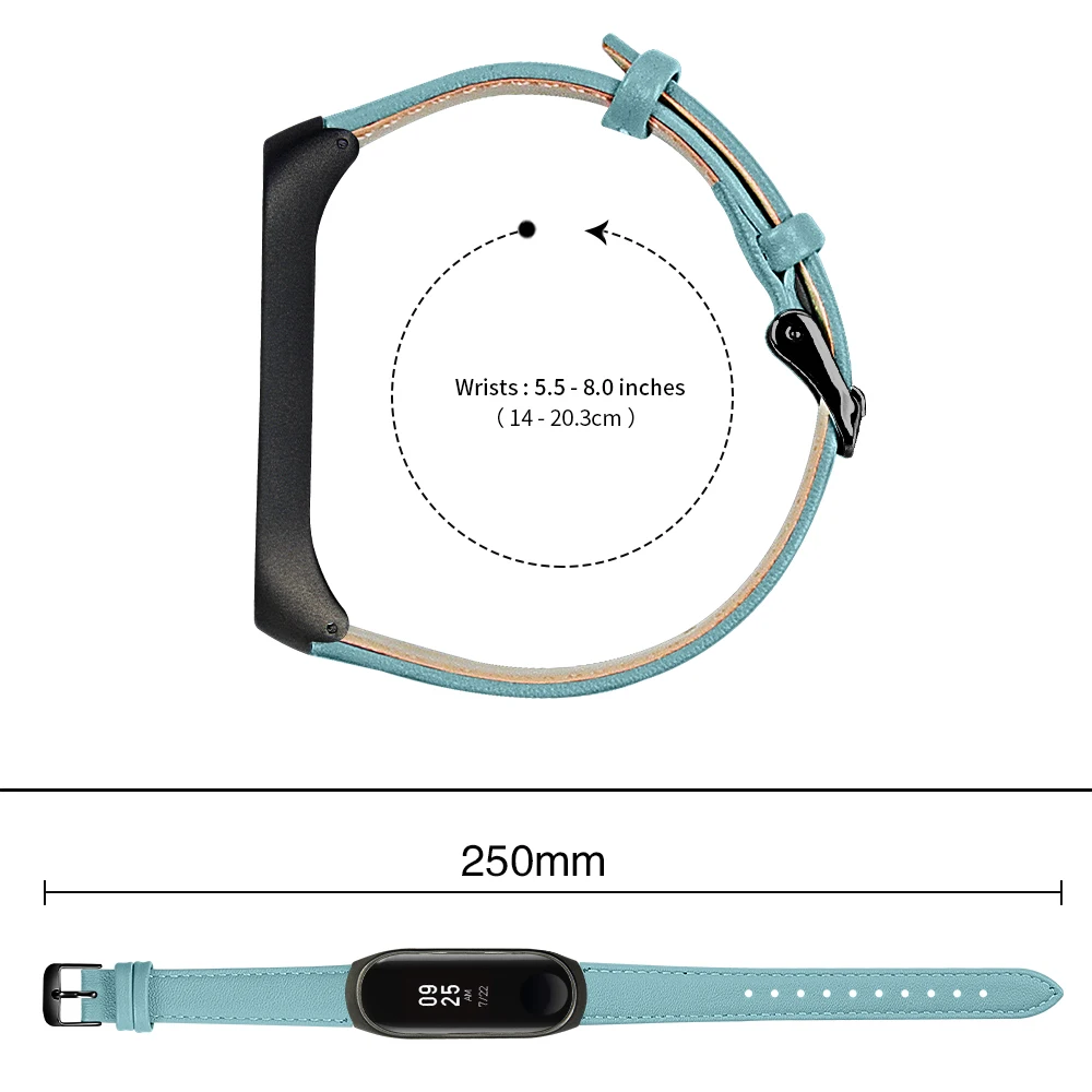 Для mi Band 4 3 ремешок кожаный ремешок для xiaomi mi 4/3 аксессуары браслет mi band 4 Ограниченная серия браслет ремень шаблон