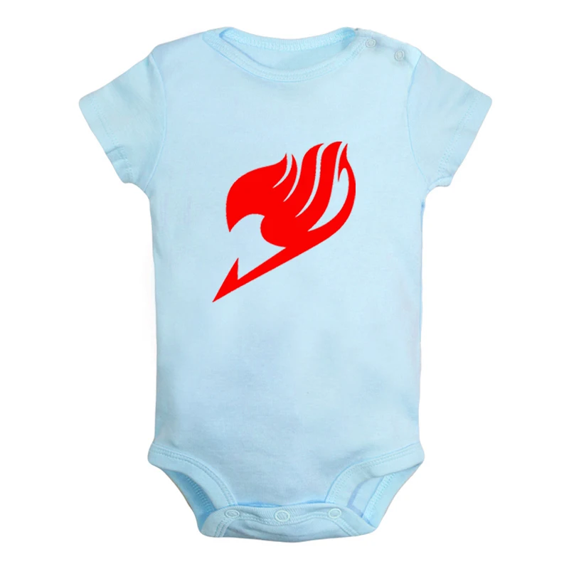 Fairy Tail(Guild) Symbol One Tail of a Whale/Одежда для новорожденных мальчиков и девочек Комбинезон с принтом, боди для младенцев хлопковые комплекты - Цвет: JcBaby719BLD